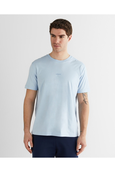 Gant Erkek Mavi Baskılı Kısa Kollu T-Shirt