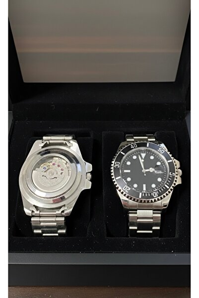 Yegane Automatic Look Men's Wristwatch with Second Hand Stainless Steel Limit...