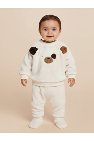 Mother's Choice By Styli Baby Snuggle Bear Fleece Sweatshirt and Joggers Set