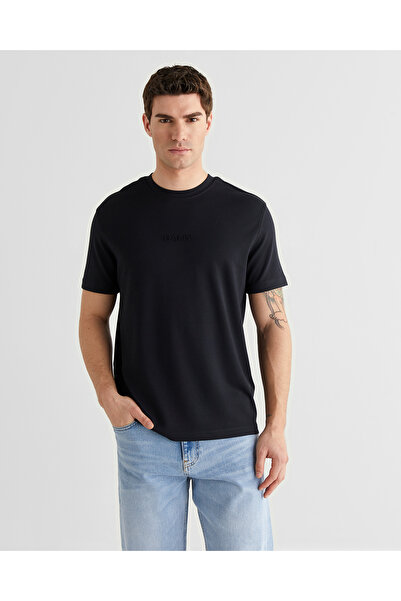 Gant Erkek Siyah Baskılı Kısa Kollu T-Shirt