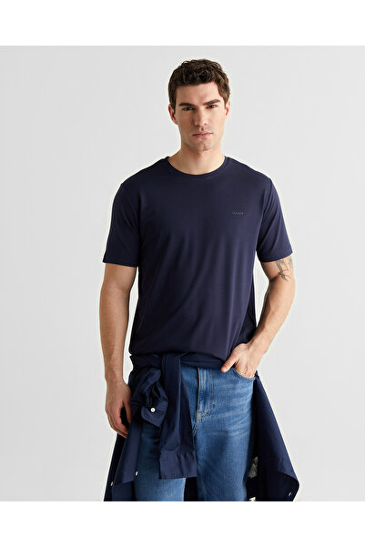 Gant Erkek Lacivert Baskılı Kısa Kollu T-Shirt