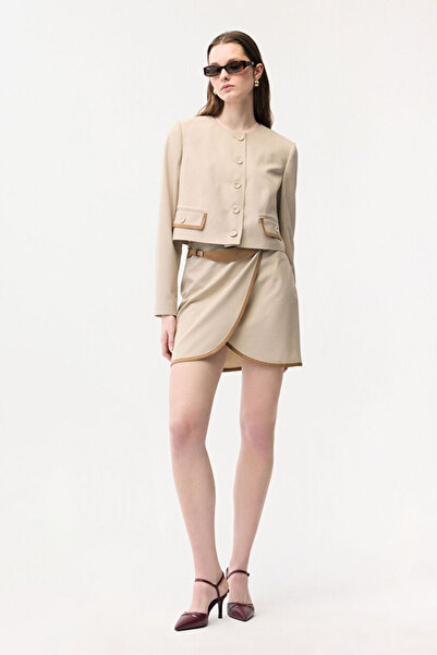 adL Süet Detaylı Etek