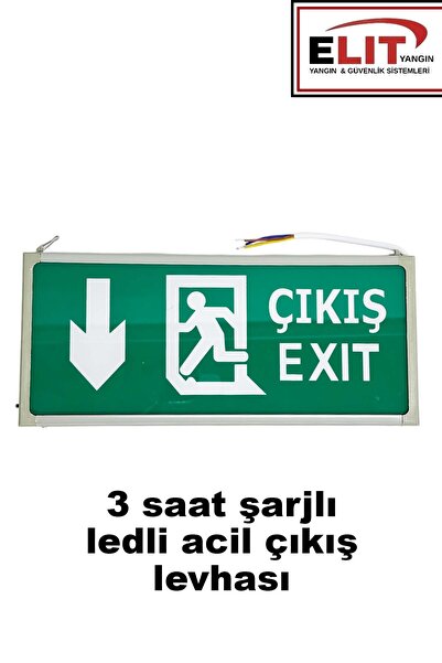 ELİT YANGIN VE GÜVENLİK SİSTEMLERİ Ledli Exıt Armatür - Acil Çıkış Levhası (3...