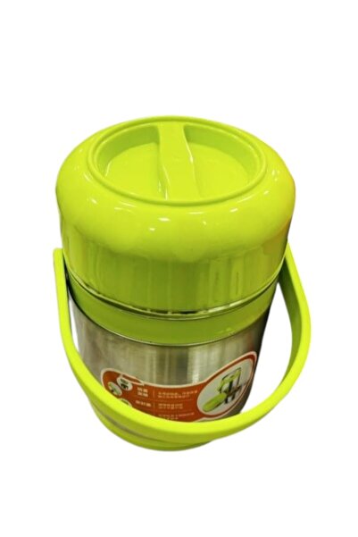 WDA Stainless Steel Vacuum Insulated Food Container, Green Lid, Portable Hand...