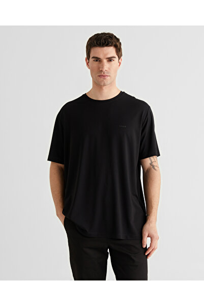Gant Erkek Siyah Baskılı Kısa Kollu T-Shirt