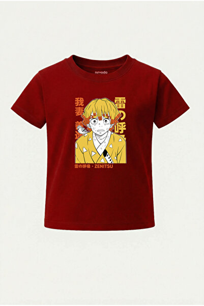 nirvoda Παιδικό μπλουζάκι Zenitsu Agatsuma Demon Slayer με στάμπα για παιδιά