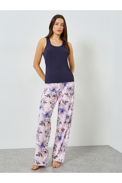 Styli Round Neck Tank and Sketchy Floral Pyjama Set