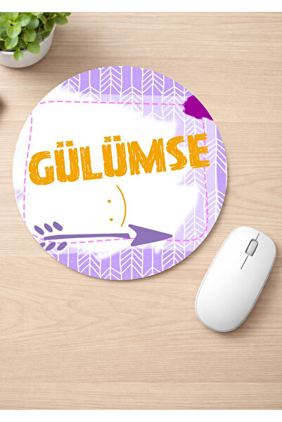 Eylül Design Fun Printed Round Non-Slip Mousepad Ergonomic Mouse Pad