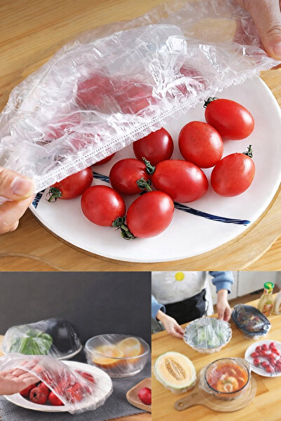 BEYZANA 100 Adet Pratik Tazeliği Koruyan Tencere ve Tabak Bonesi | Çok Amaçlı...