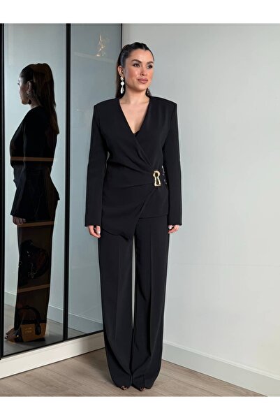 ROUPAS COLLECTİON Toka Detaylı Blazer Takım