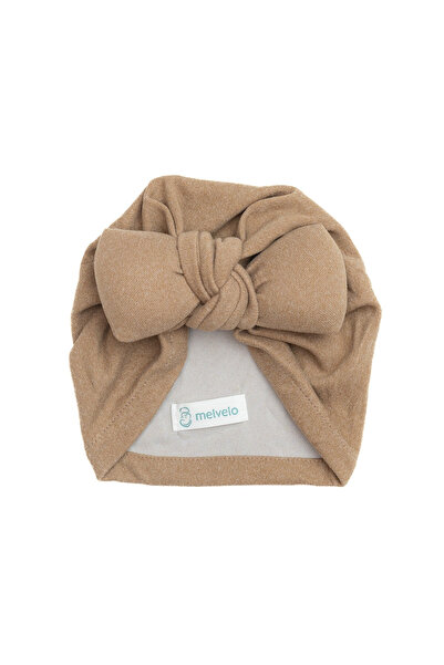 melvelo Baby turban with bow, cashmere, Melvelo, Soft - Dark Oak 0-2 years