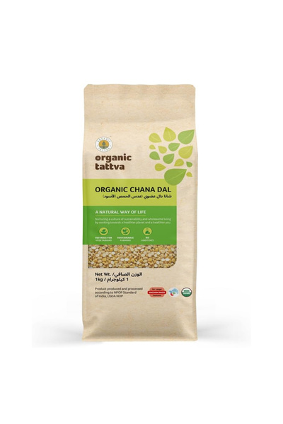 Organic Tattva Organic Split Bengal Gram Chana Lentils Dal (1kg)