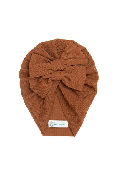 melvelo Baby turban with two bows, cotton, Melvelo, Rice - Earth 0-2 years