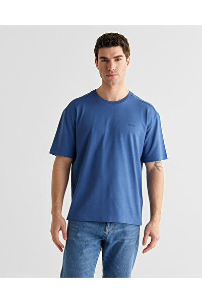 Gant Erkek Mavi Baskılı Kısa Kollu T-Shirt