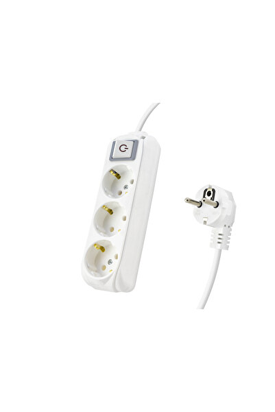Skygo Ieg ™   Grounded Extension Cable with Switch 3X Socket 2 m - White 9230...