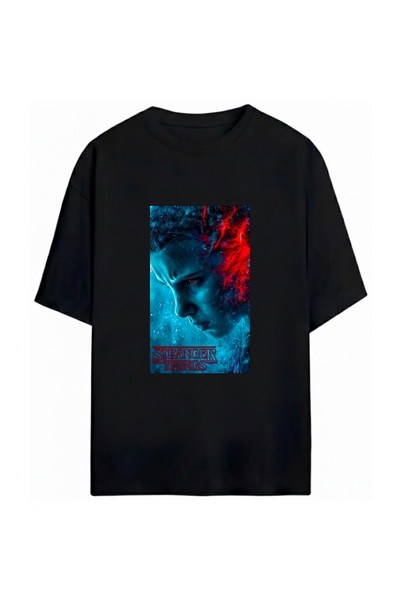 SVART WEAR Stranger Things Series Printed Unisex Oversize 100% Cotton T-Shirt