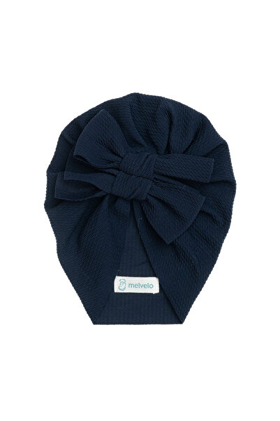 melvelo Turban pentru bebeluși cu două funde, bumbac, Melvelo, Rice - Deep Sp...