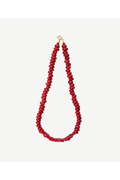 Yargıcı Coral Stone Long Necklace