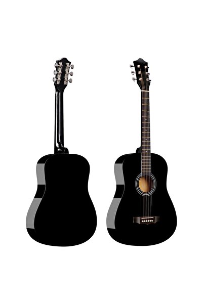 AT Performance ® Chitară clasică 4/4 neagră, 38" (95 cm), lemn, 6 corzi metalice, 20 taste.