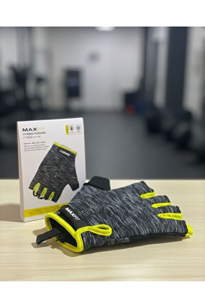 MAXFIT قفازات اللياقة البدنية باللون الأصفر والأسود