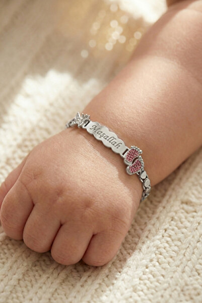 Parmas Design Baby Tag with Mashallah Written, 925 Sterling Silver Butterfly ...