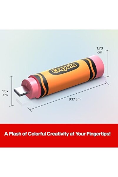 SanDisk Crayola 128GB SDCZIC-128G-G46O USB-C 3.2 Gen1 Type-C Flash Bellek Mango Tango