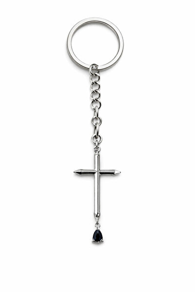 HER ŞEY NOTA www.herseynota.com Breloc minimalist în formă de cruce cu detali...