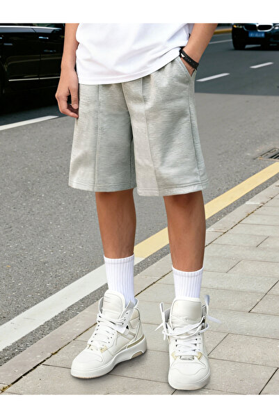 Take Two By Styli Boys Grey Shorts with Side Pocket