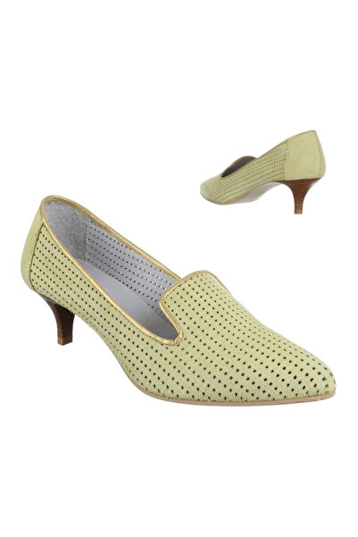 DLY Dinago lemon P027 genuine leather shoes, green color,