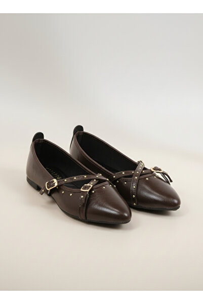 YUUN AYSHA KAHVE TROKLU ÇİFT BANTLI BABET