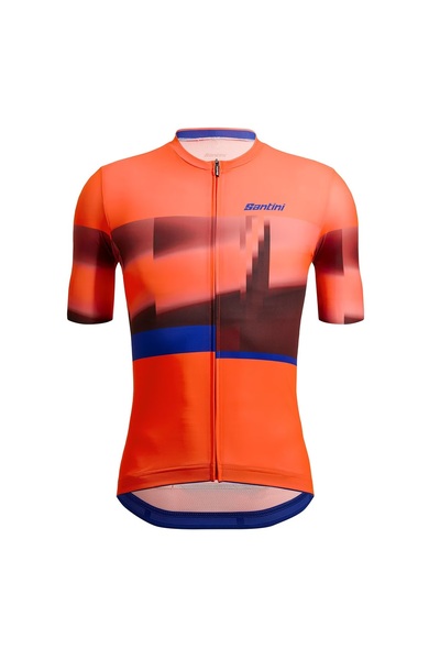 Santini Tricou ciclism Mirage pentru bărbați - Portocaliu - XL