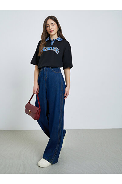 Styli Women High Rise Wide Leg Jeans