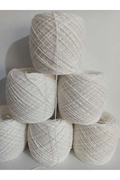 İPEK YÜN İPLİK DÜNYASI Koton (Bumbac) Fir de tricotat (Alb) Croșetat 100gr