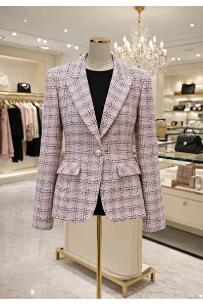 Lavin's 🌟Açık Pembe Tüvit Blazer Ceket