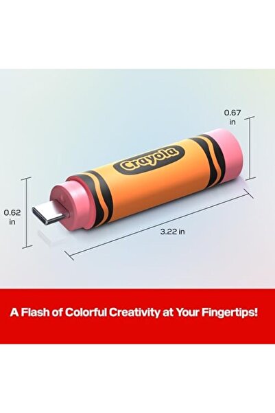 SanDisk Crayola 128GB SDCZIC-128G-G46O USB-C 3.2 Gen1 Type-C Flash Bellek Mango Tango