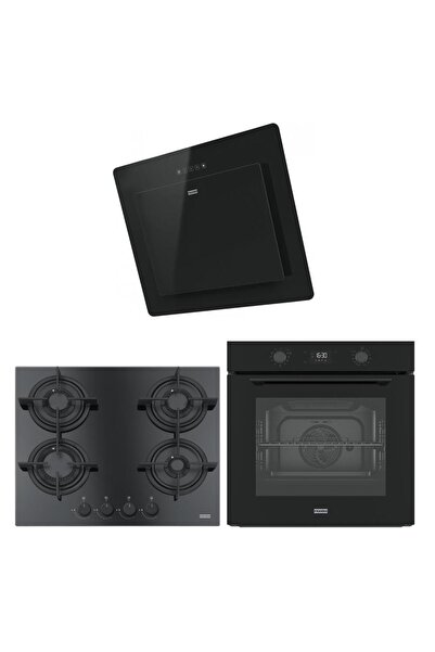 Franke Siyah Airfry Ankastre Set (FMA 97 P AS TBK - FHCR 604 4G HE BK C - FNO...