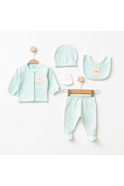 Aziz Bebe Baby Girl Animal Patterned 100% Cotton 5' Hospital Discharge Set 0 ...