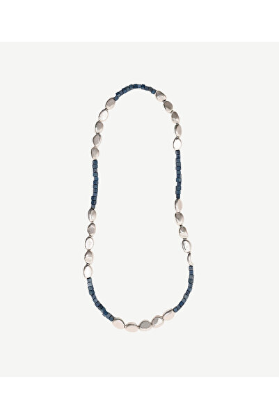 Yargıcı Wooden and Metallic Bead Detailed Necklace