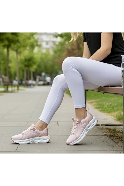 JOJO KIDS yazlık fileli kadın , genç bağcıklı spor ayakkabı , memory foam haf...