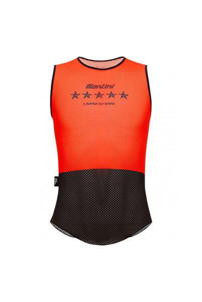 Santini Tricou ciclism Paris Roubaix pentru bărbați - Portocaliu/Negru - XS