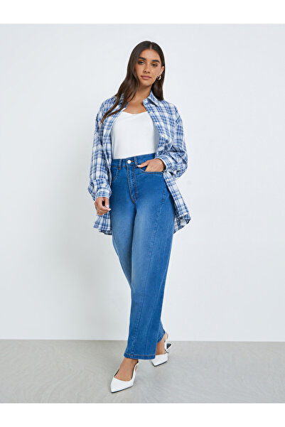 Styli Women High Rise Barrel Fit Jeans