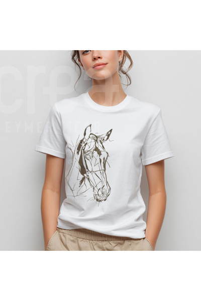 Crea Eymer Wear Tricou din bumbac cu decolteu rotund, imprimat digital, cu de...