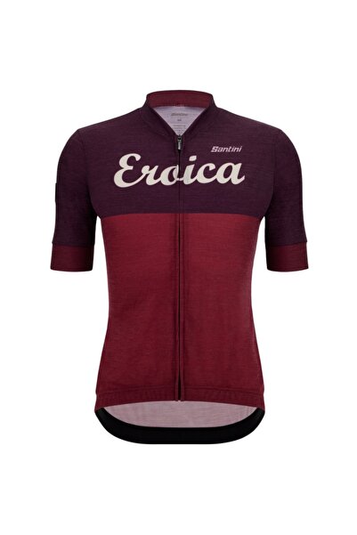 Santini Eroica Luce Wool men's cycling jersey-Red/Violet-S