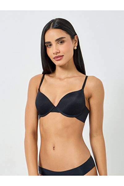 Take Two By Styli Black Solid Padded Wired Bra