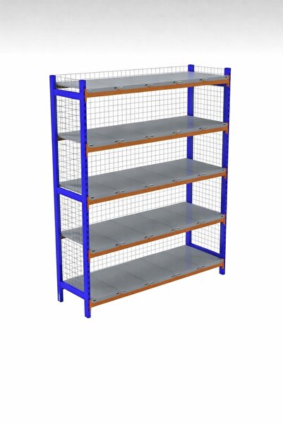 ALANRAF 5 Katlı Depo Rafı Tel Kafesli 50x90x200 Cm Hafif Rack Raf 300-350 Kg ...