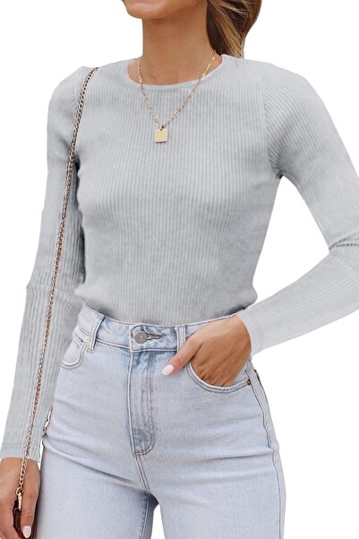 Dotail Enroyal women's blouse, size M, long sleeves, slim fit, round collar, ...