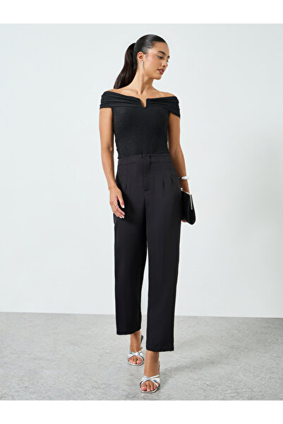 Take Two By Styli Black High Rise Skinny Fit Pants