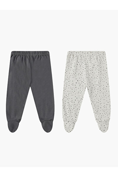 Infancie By Styli Pack of 2 - Baby Footed Soft Cotton Leggings