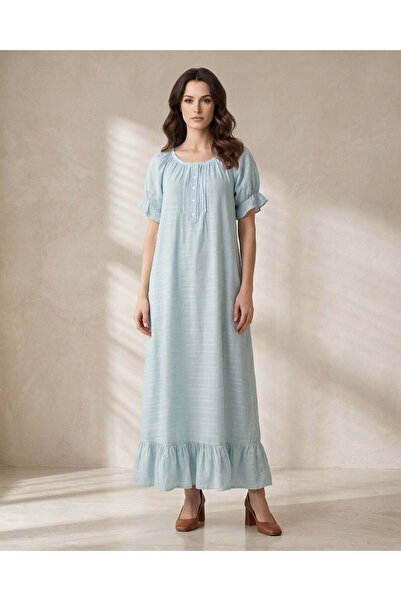 REDTAG فستان طويل أزرق للنساء