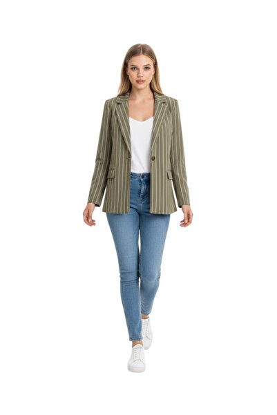 Batik Women's Double Buttoned Back Slit Jacket Bat.55001